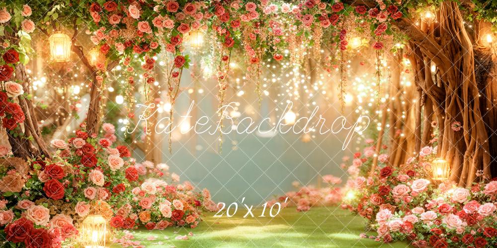 Kate Spring Flower Fairy Lights Backdrop Designed by Emetselch