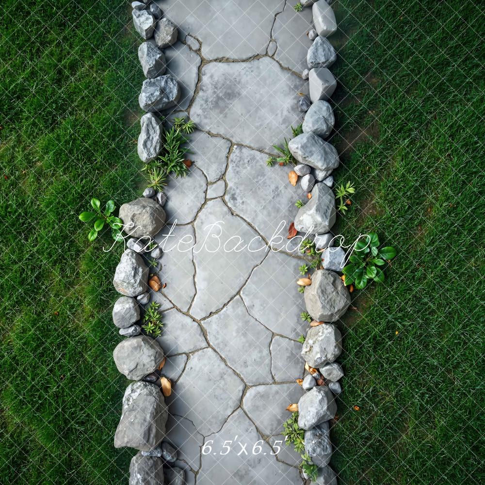 Kate Stone Path Grass Green Backdrop Designed by Mini MakeBelieve