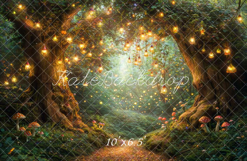 Kate Fairy Fantasy Forest Mushrooms Backdrop Designed by Emetselch