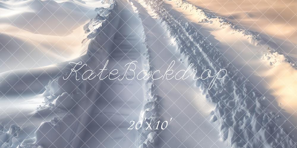 Kate Snow Tracks Winter Backdrop Designed by Kate Image - Kate Backdrop AU