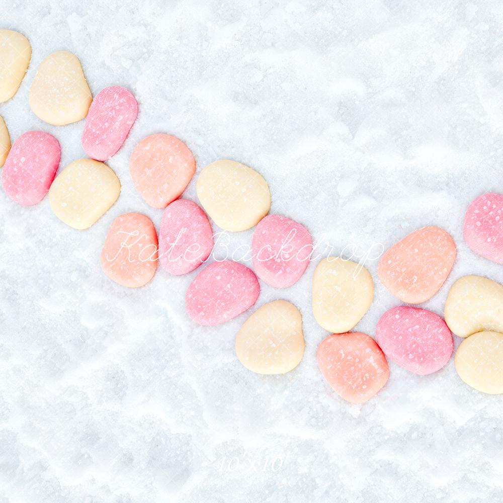 Kate Colorful Pebbles Snow Texture Backdrop Designed by Patty Roberts