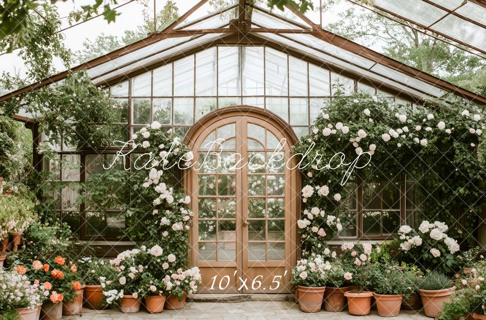 Kate Greenhouse Potted Flowers Backdrop Designed by Patty Roberts - Kate Backdrop AU