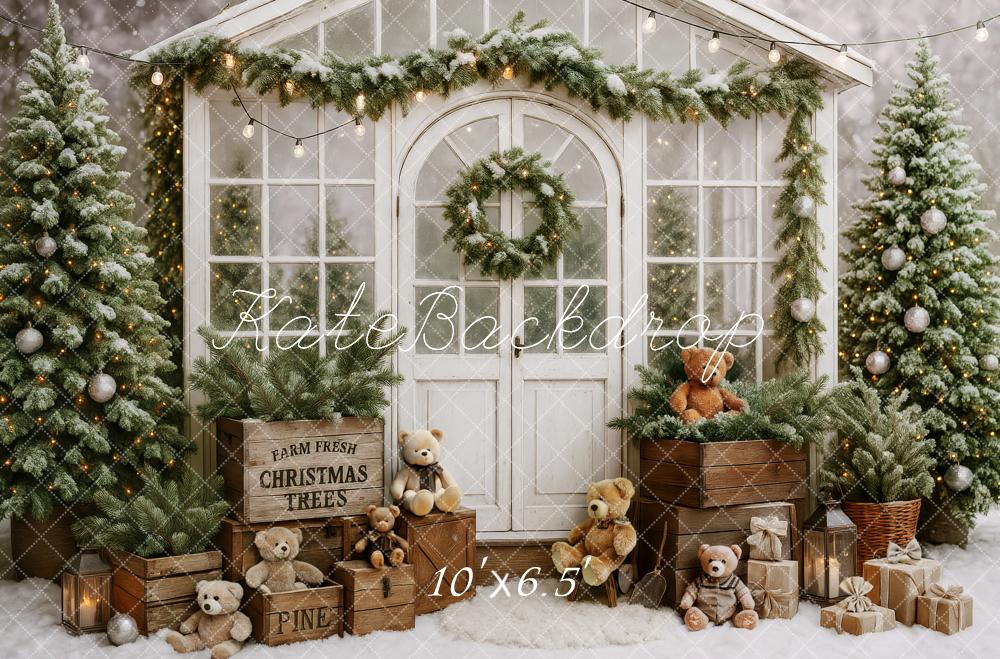 Kate Christmas Teddy Bears Winter Backdrop Designed by Patty Roberts - Kate Backdrop AU