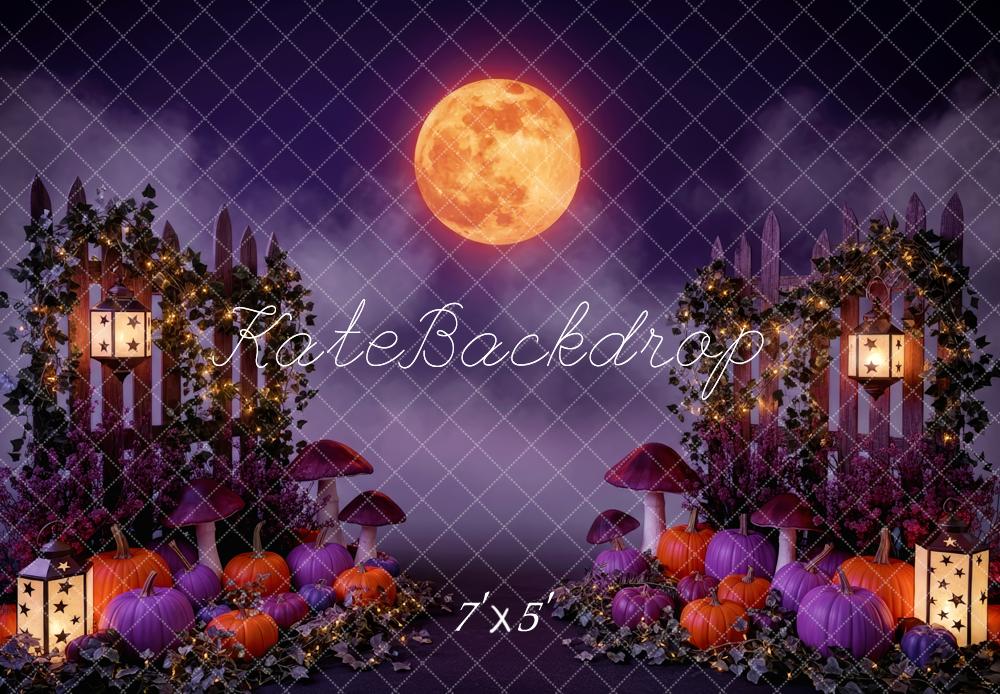 Kate Halloween Full Moon Mushroom Backdrop Designed by Patty Roberts