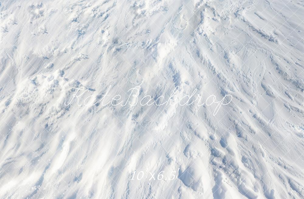 Kate Winter Snow Field Texture Fleece Backdrop Designed by Chain