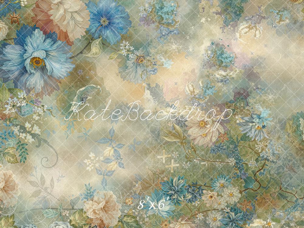 Kate Vintage Flowers Fine Art Fleece Backdrop Designed by GQ - Kate Backdrop AU