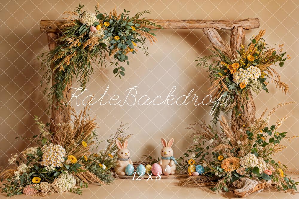 Kate Easter Bunny Wheat Fleece Backdrop Designed by Emetselch