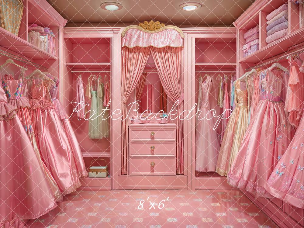 Kate Girls Pink Closet Gowns Backdrop Designed by Emetselch
