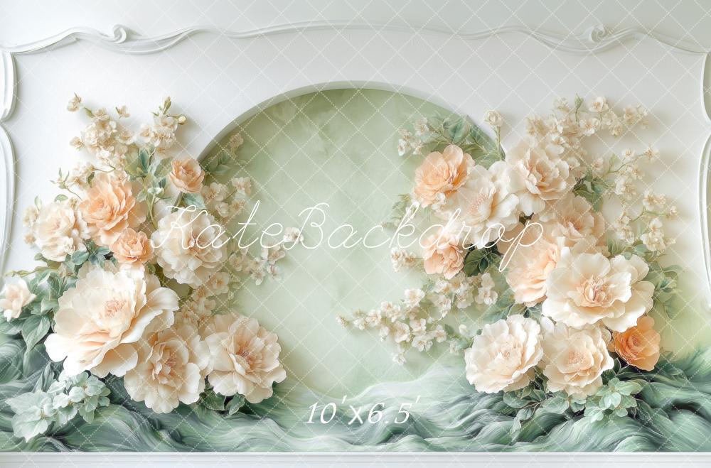 Kate Flower Arch Peonies Green Backdrop Designed by Mini MakeBelieve - Kate Backdrop AU