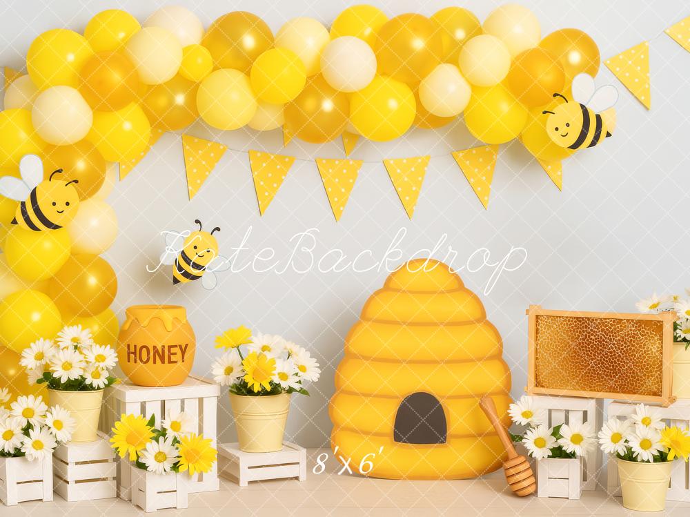 Kate Bee Hive Balloons Honey Backdrop Designed by Patty Roberts