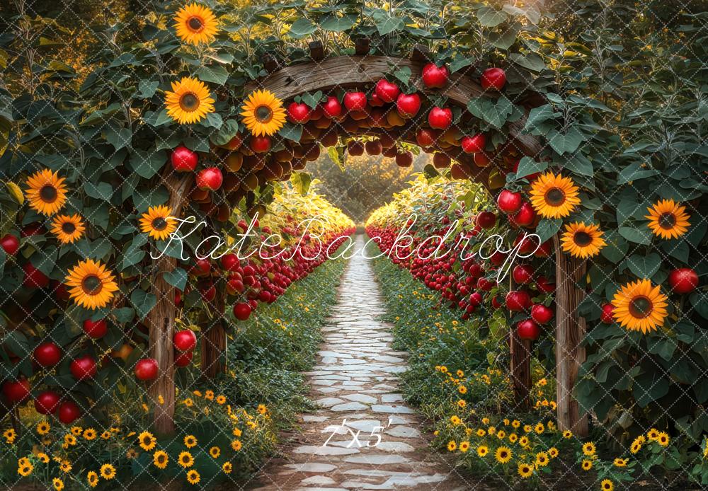 Kate Sunflower Arch Apple Fall Backdrop Designed by Mini MakeBelieve