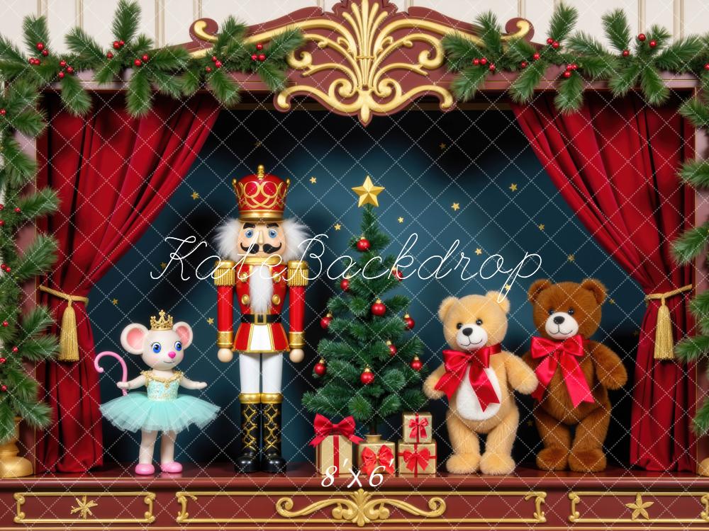 Kate Christmas Nutcracker Mouse Backdrop Designed by Mini MakeBelieve - Kate Backdrop AU