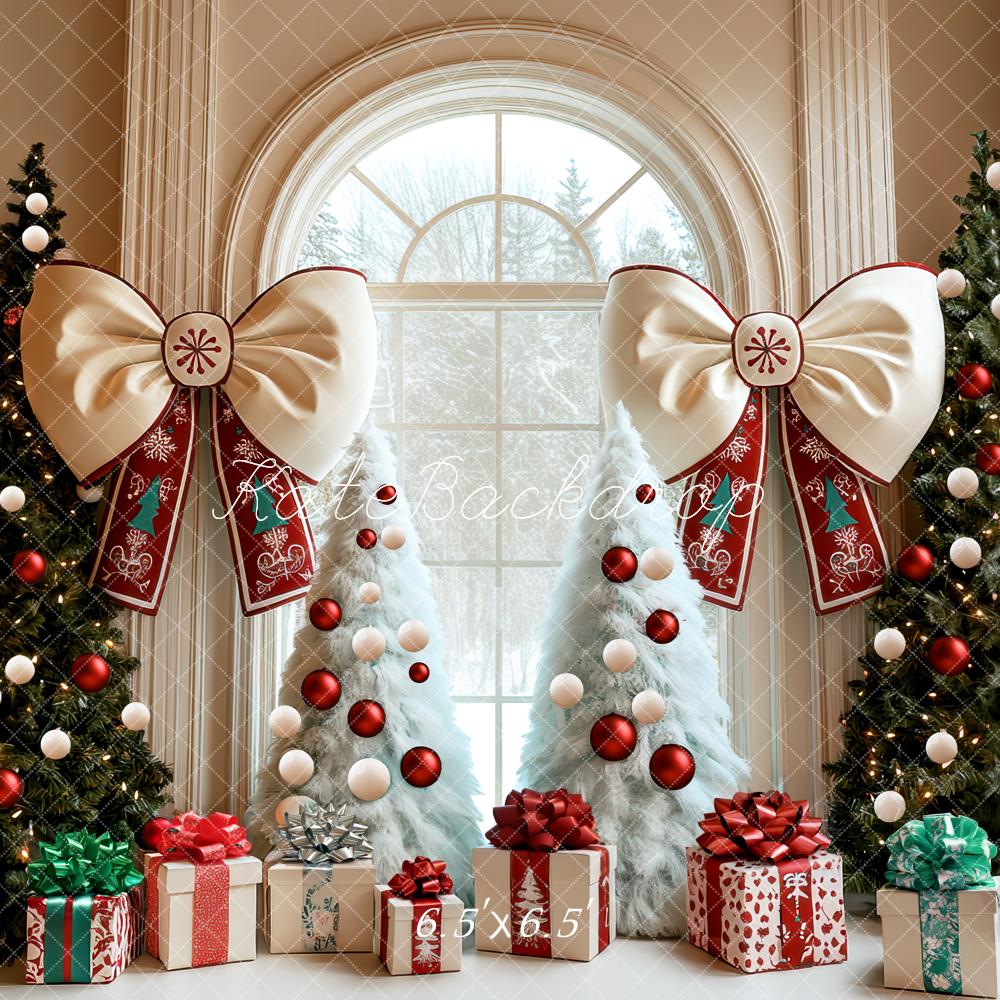 Kate Christmas Trees Bows Presents Backdrop Designed by Mini MakeBelieve - Kate Backdrop AU