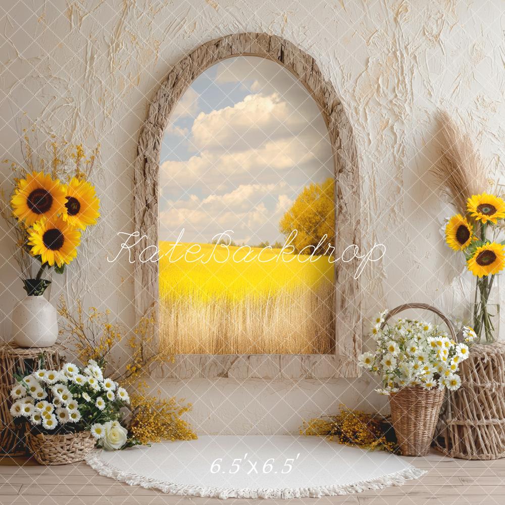 Kate Sunflower Arch Rustic Backdrop Designed by Mini MakeBelieve - Kate Backdrop AU