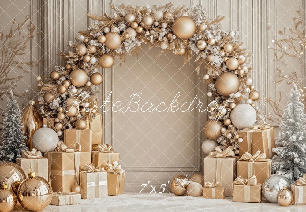 Kate Christmas Arch Gold Presents Backdrop Designed by Patty Roberts - Kate Backdrop AU