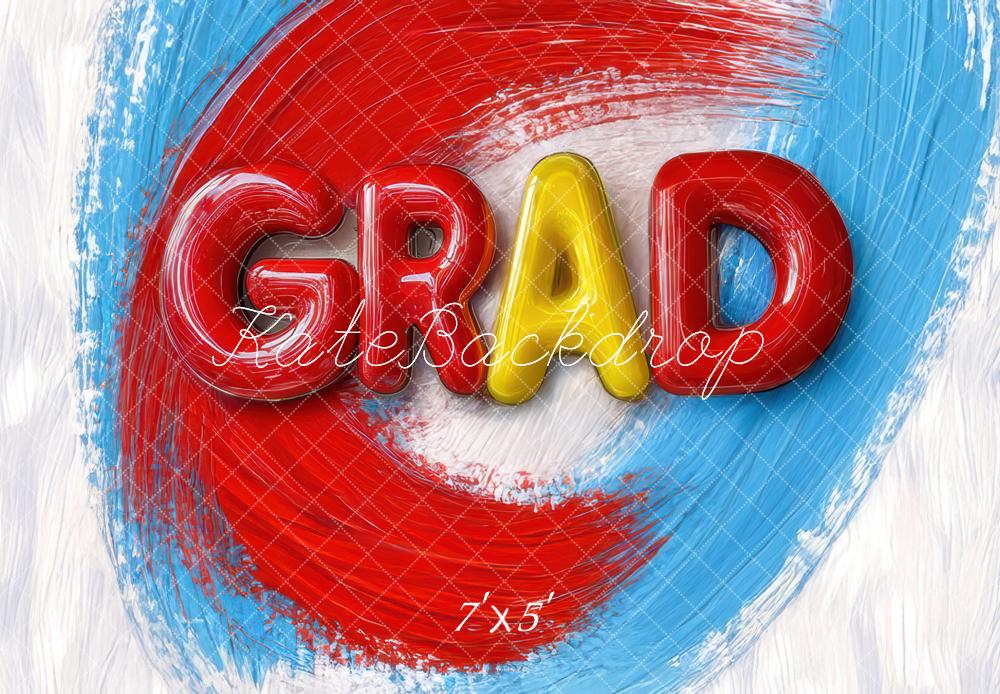 Kate Grad Letters Paint Swirl Backdrop Designed by Mini MakeBelieve