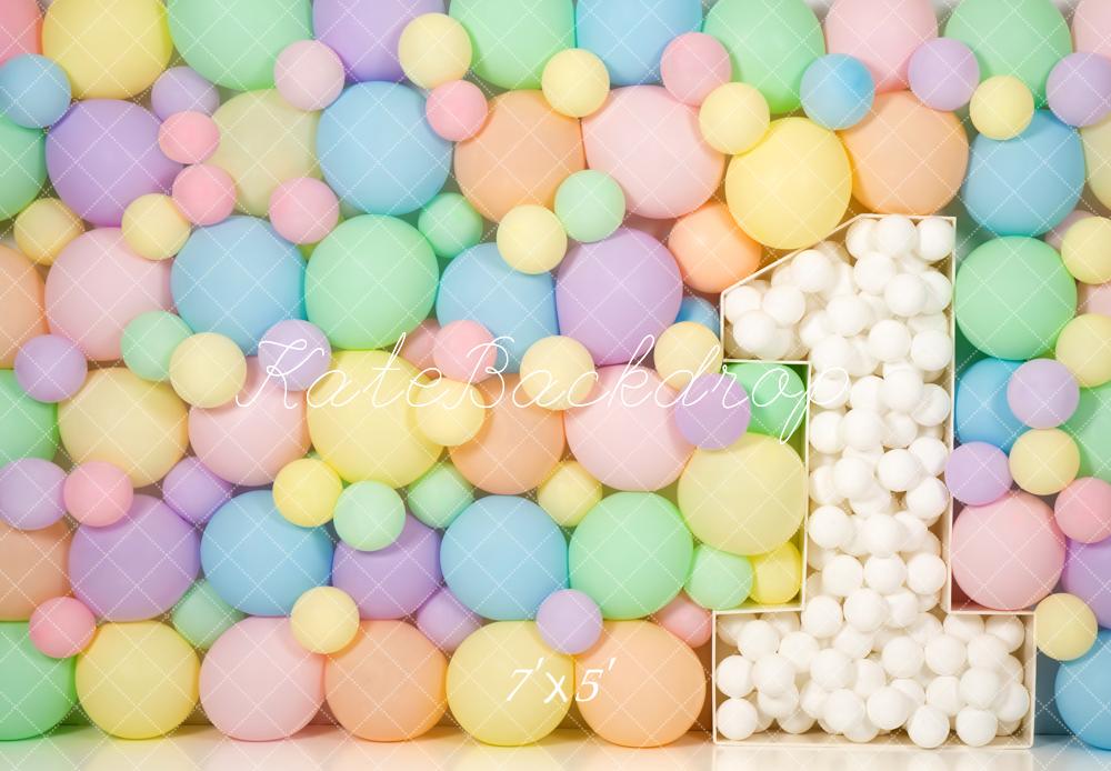 Kate Balloons One Birthday Backdrop Designed by Kerry Anderson