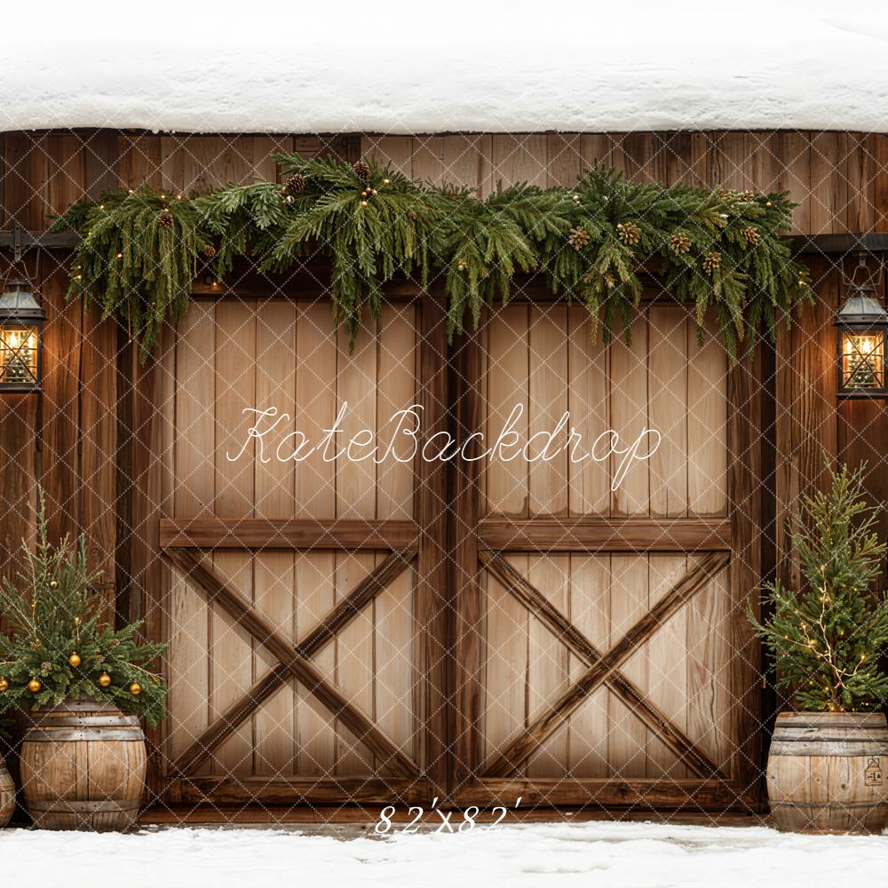 Kate Christmas Barn Door Backdrop Designed by Emetselch - Kate Backdrop AU