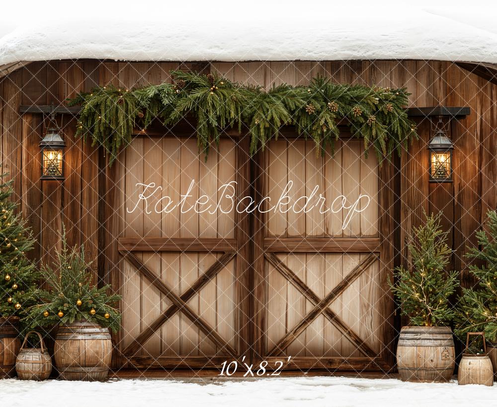 Kate Christmas Barn Door Backdrop Designed by Emetselch - Kate Backdrop AU