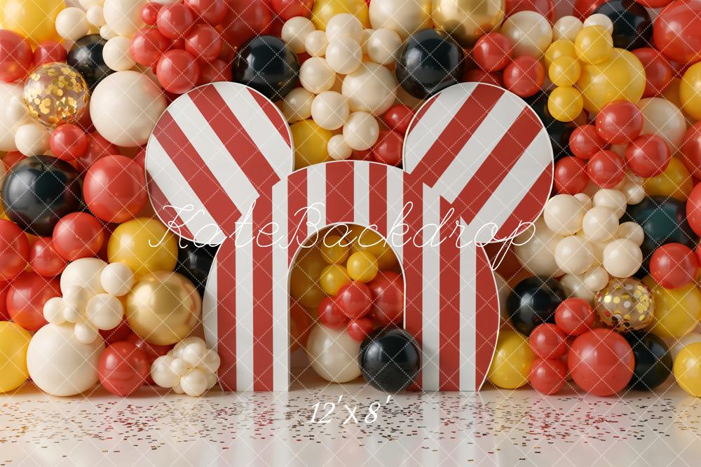 Kate Cake Smash Balloon Wall Fleece Backdrop Designed by Chain