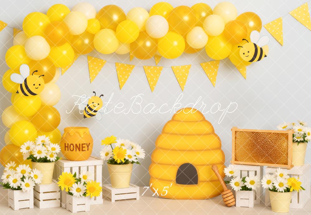 Kate Bee Hive Balloons Honey Backdrop Designed by Patty Roberts