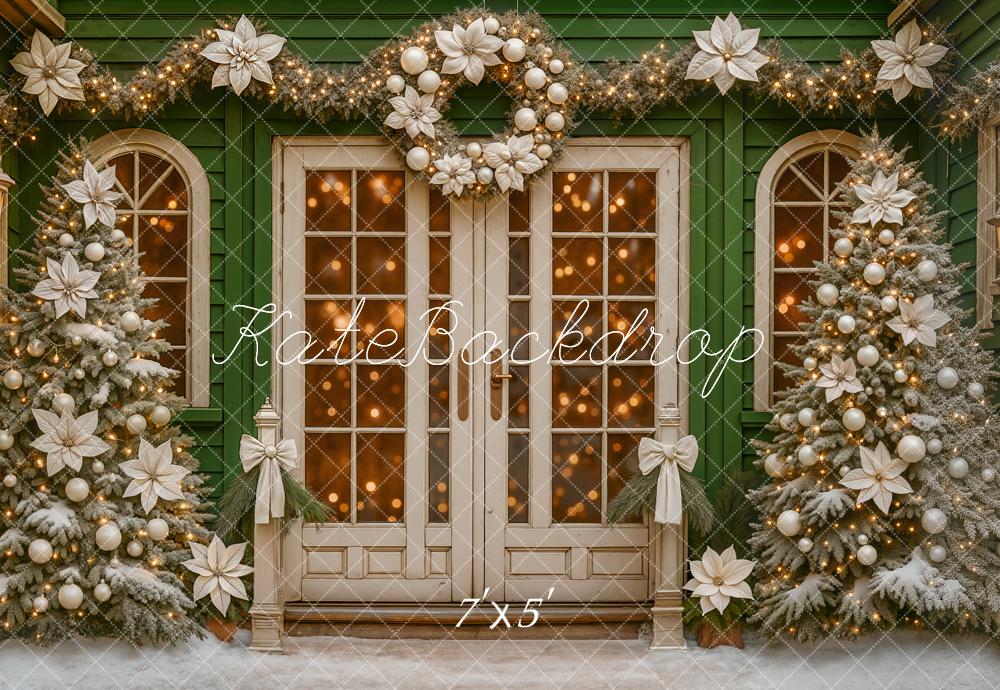 Kate Christmas Green House Backdrop Designed by Ashley Paul