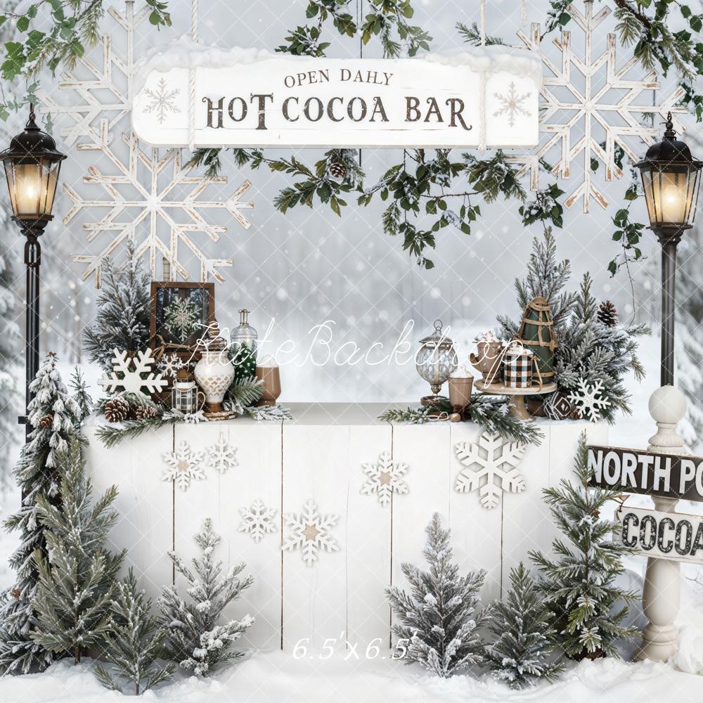 Kate Winter Hot Cocoa Bar Backdrop Designed by Chain