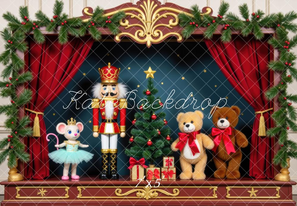 Kate Christmas Nutcracker Mouse Backdrop Designed by Mini MakeBelieve - Kate Backdrop AU
