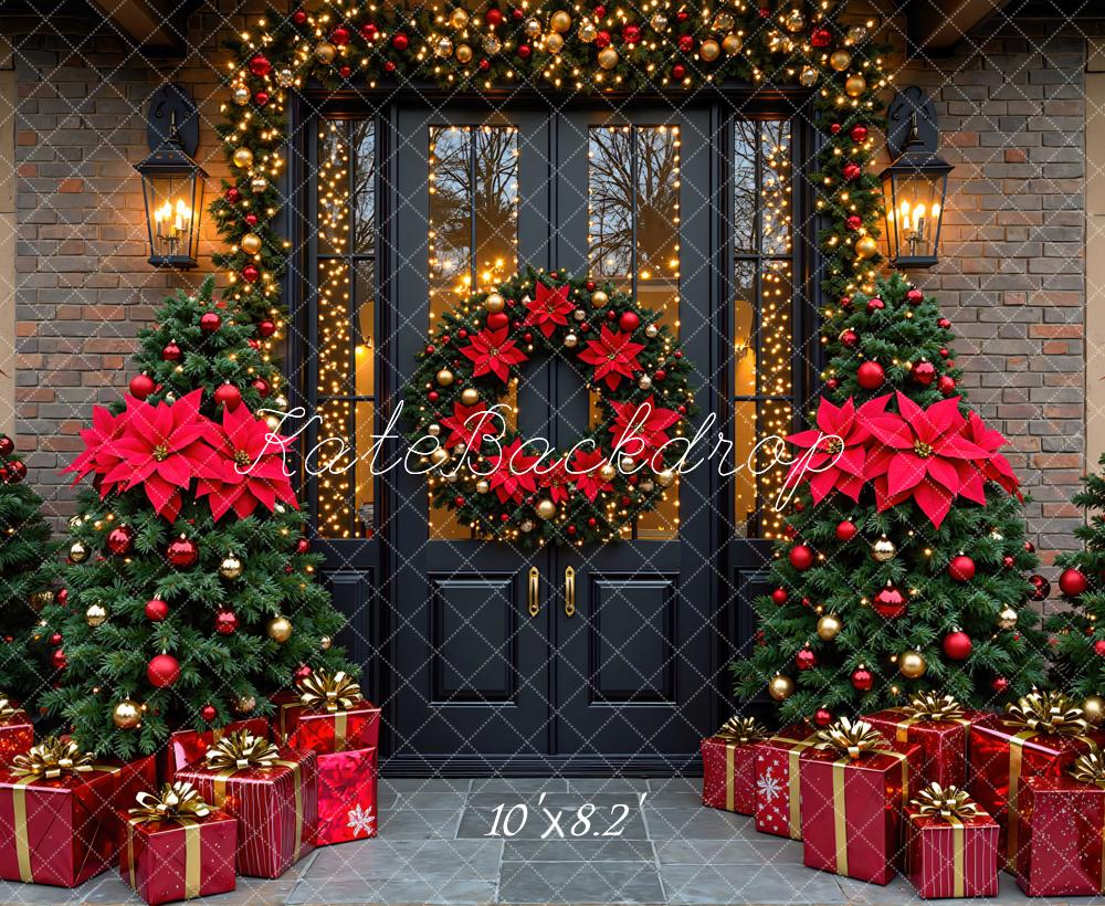 Kate Christmas Trees Door Wreath Backdrop Designed by Mini MakeBelieve