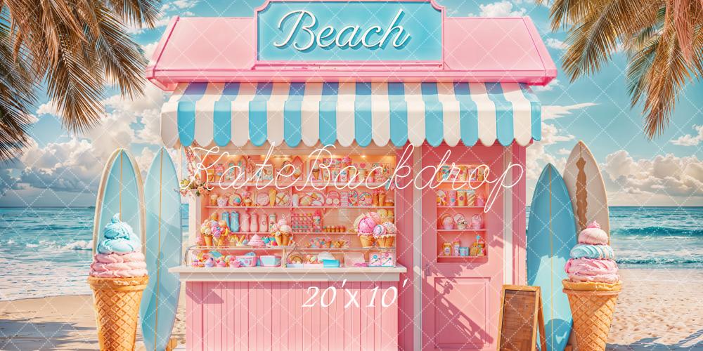 Kate Beach Ice Cream Backdrop Designed by Chain - Kate Backdrop AU