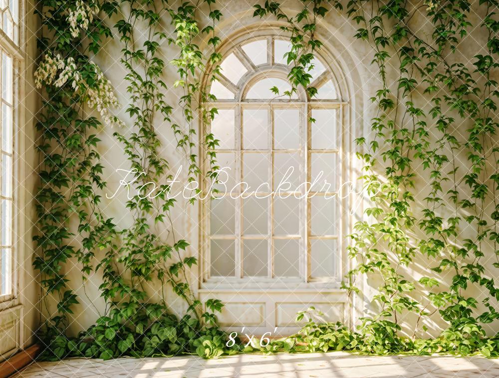 Kate Arched Window Ivy Wall Vintage Backdrop Designed by Emetselch