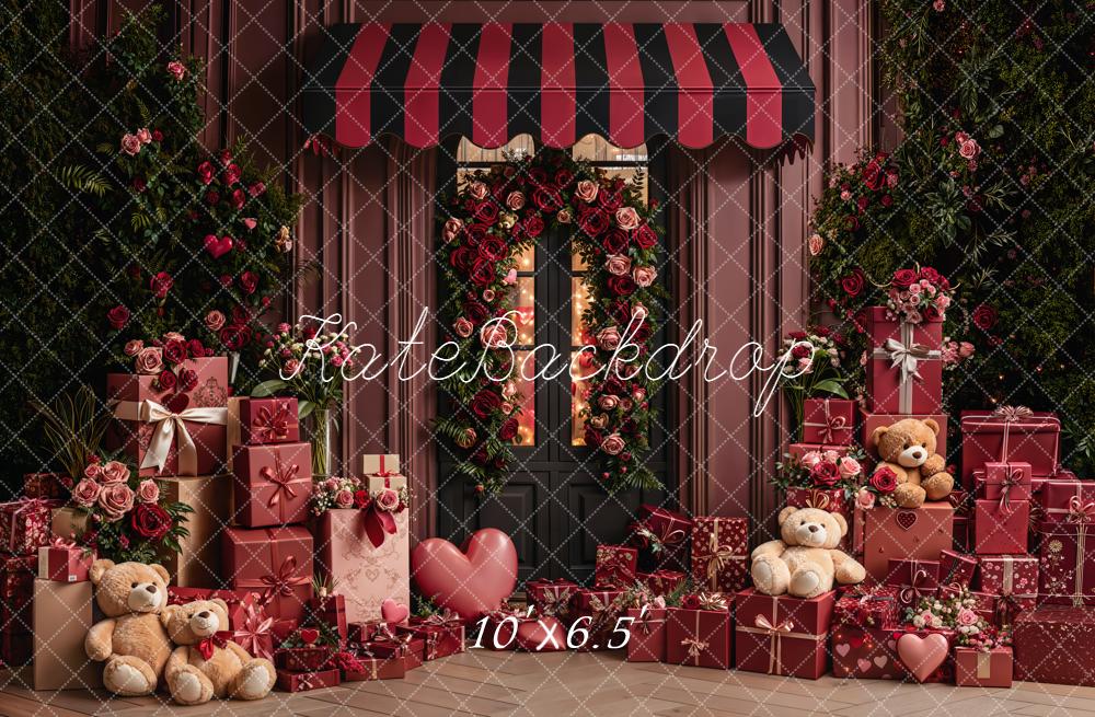 Kate Valentines Roses Gifts Fleece Backdrop Designed by Emetselch