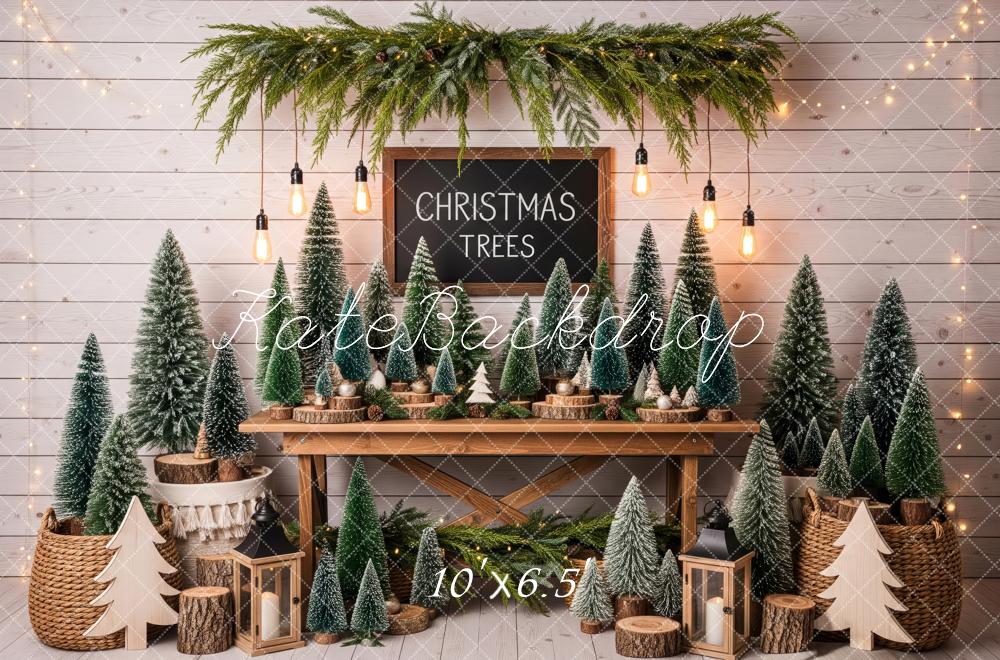 Kate Christmas Trees Table Lanterns Backdrop Designed by Patty Roberts