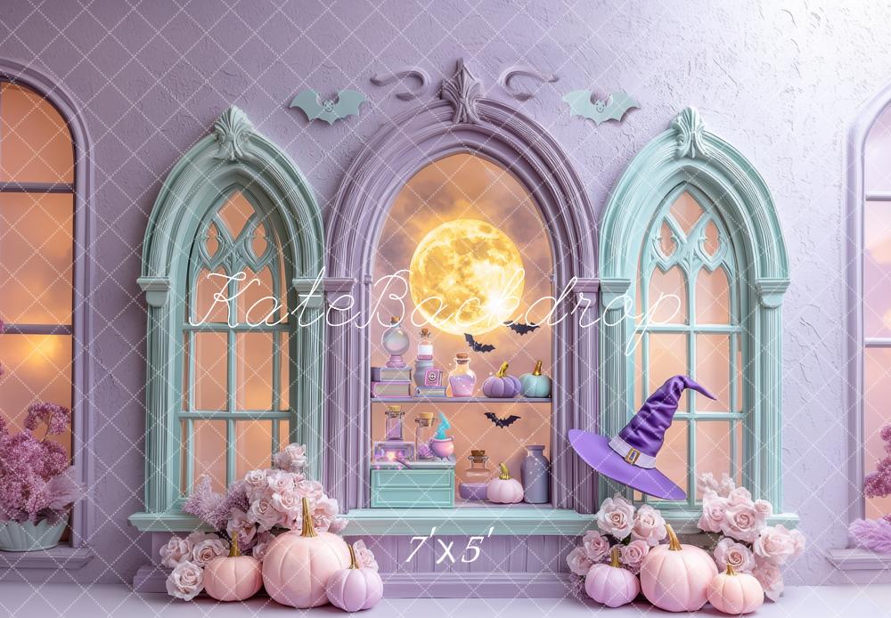 Kate Halloween Gothic Pastel Purple Backdrop Designed by Mini MakeBelieve