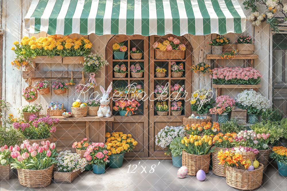 Kate Easter Bunny Flower Shop Baskets Backdrop Designed by Chain