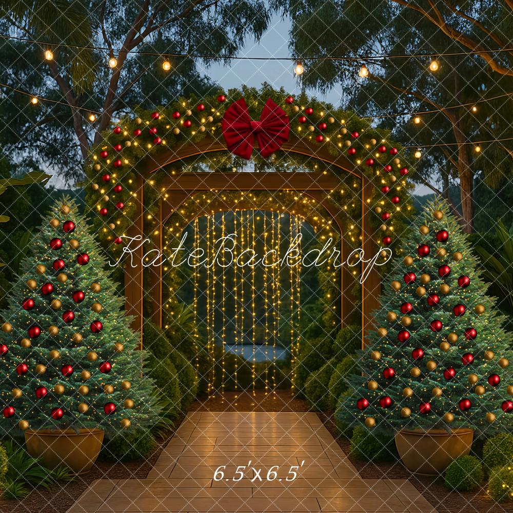 Kate Christmas Archway Trees Backdrop Designed by Mini MakeBelieve - Kate Backdrop AU