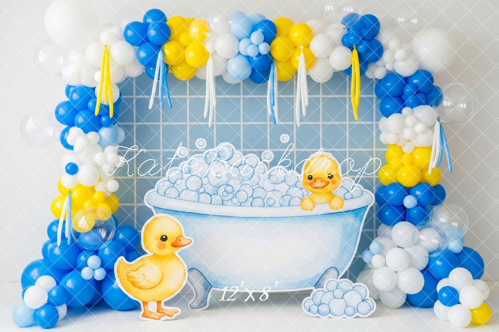 Kate Duck Bathtub Bubbles Balloon Backdrop Designed by Patty Roberts - Kate Backdrop AU