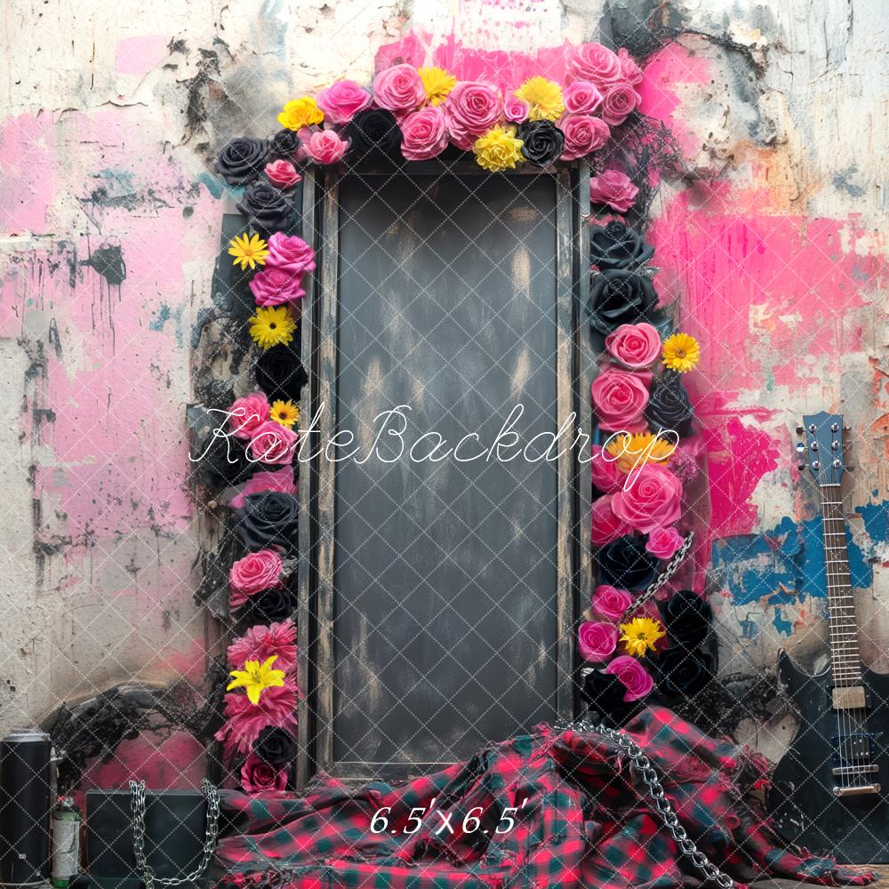 Kate Flower Grunge Wall Guitar Backdrop Designed by Mini MakeBelieve - Kate Backdrop AU