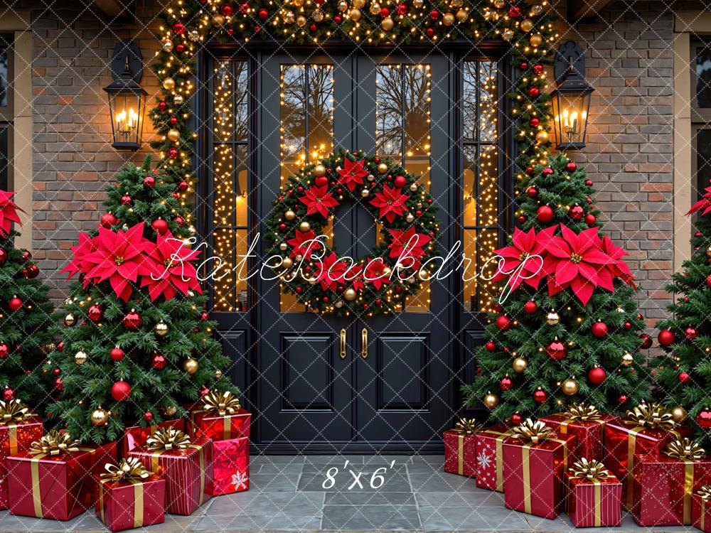 Kate Christmas Trees Door Wreath Backdrop Designed by Mini MakeBelieve