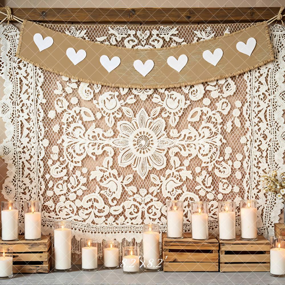 Kate Boho Candles Wooden Crates Backdrop Designed by Mini MakeBelieve