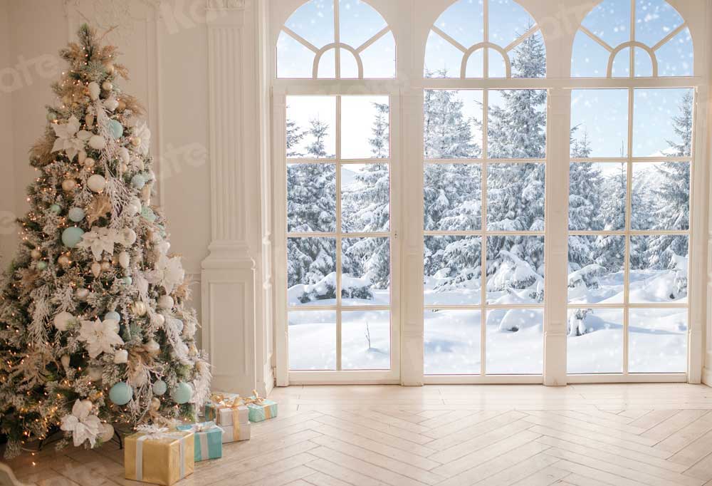 Kate Christmas White Backdrop Winter for Photography - Kate Backdrop AU