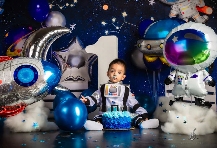 Kate Cake Smash Astronaut Universe Backdrop Designed by Emetselch - Kate Backdrop AU