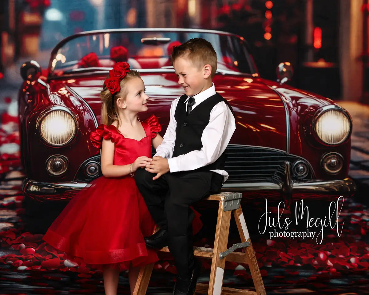 Kate Spring/Summer Valentine Red Flying Sleeves Mesh Kids Dress for Photography