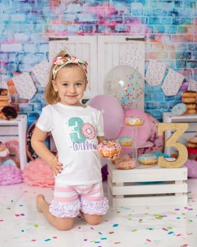 Kate Donut Banner White Door Children Backdrop - Kate Backdrop AU