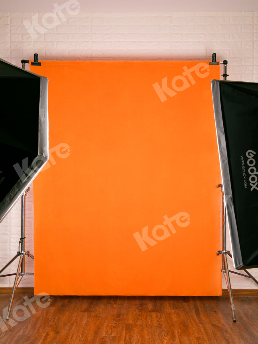 Kate Solid Orange Color Cloth Portrait Photography Backdrop(HGCSB)