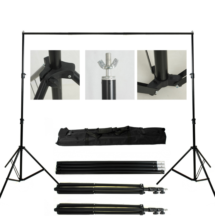 Kate Equipment 10x8.5ft&10x10ft Black Aluminum Backdrops Stand (3cm Thick)