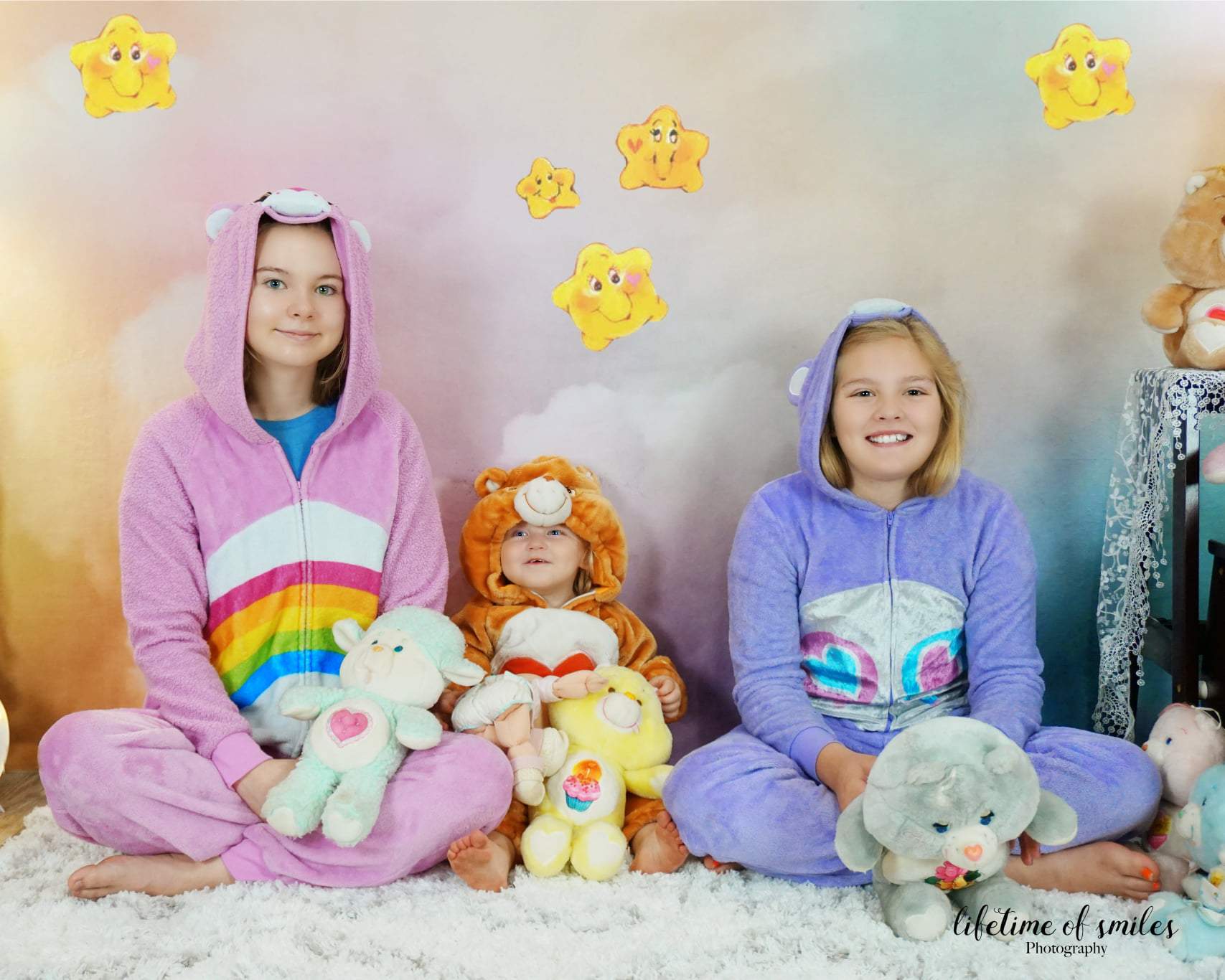 Kate Cake Smash Backdrop Rainbow Clounds Designed by Chain Photography - Kate Backdrop AU