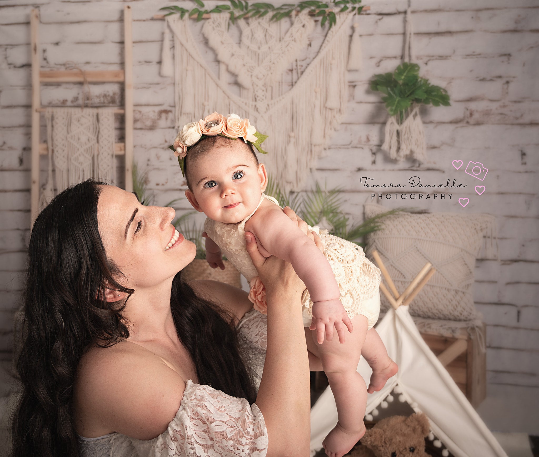 Kate Boho Mother's Day Spring Plants Backdrop Designed by Emetselch - Kate Backdrop AU