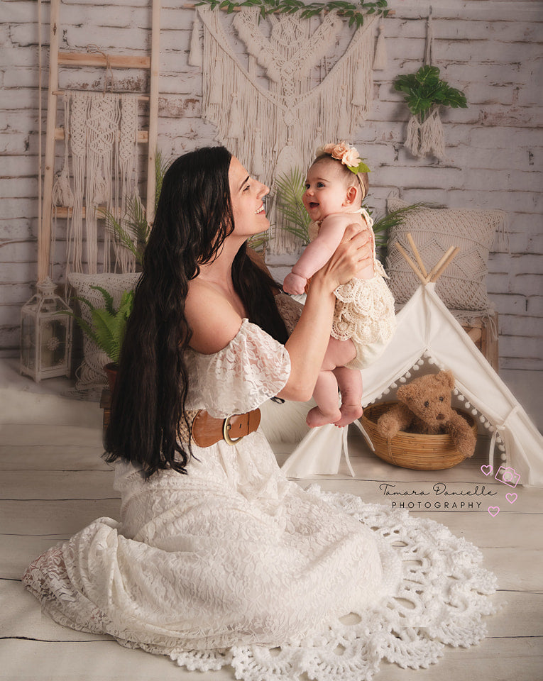 Kate Boho Mother's Day Spring Plants Backdrop Designed by Emetselch - Kate Backdrop AU