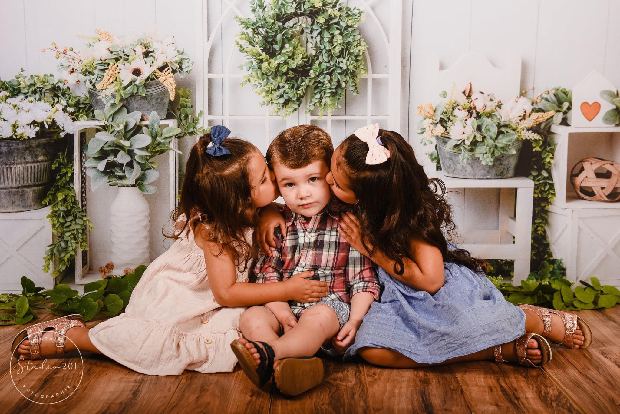 Kate Floral White Boho Backdrop Designed By Megan Leigh Photography - Kate Backdrop AU